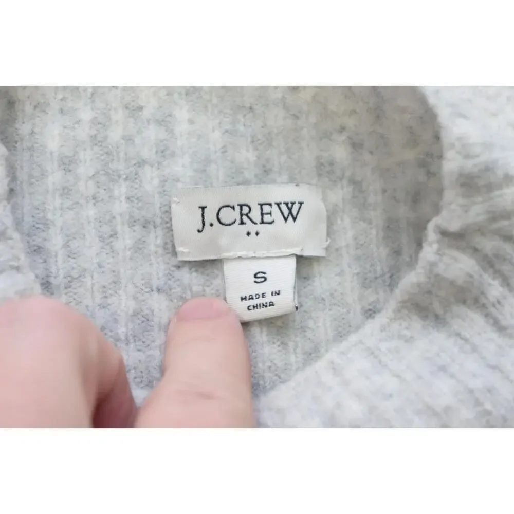 J Crew Turtleneck Sweater Acrylic‎ Blend Pullover Gray Casual Womens Size Small